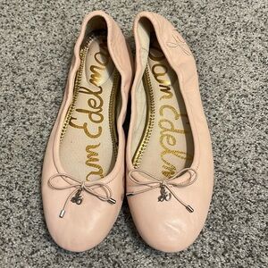 Baby Pink Felicia Flats - Size 9
